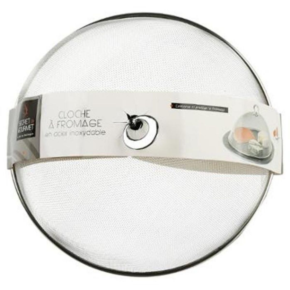 SECRET DE GOURMET Cloche à Fromage  Inox  30cm Argent