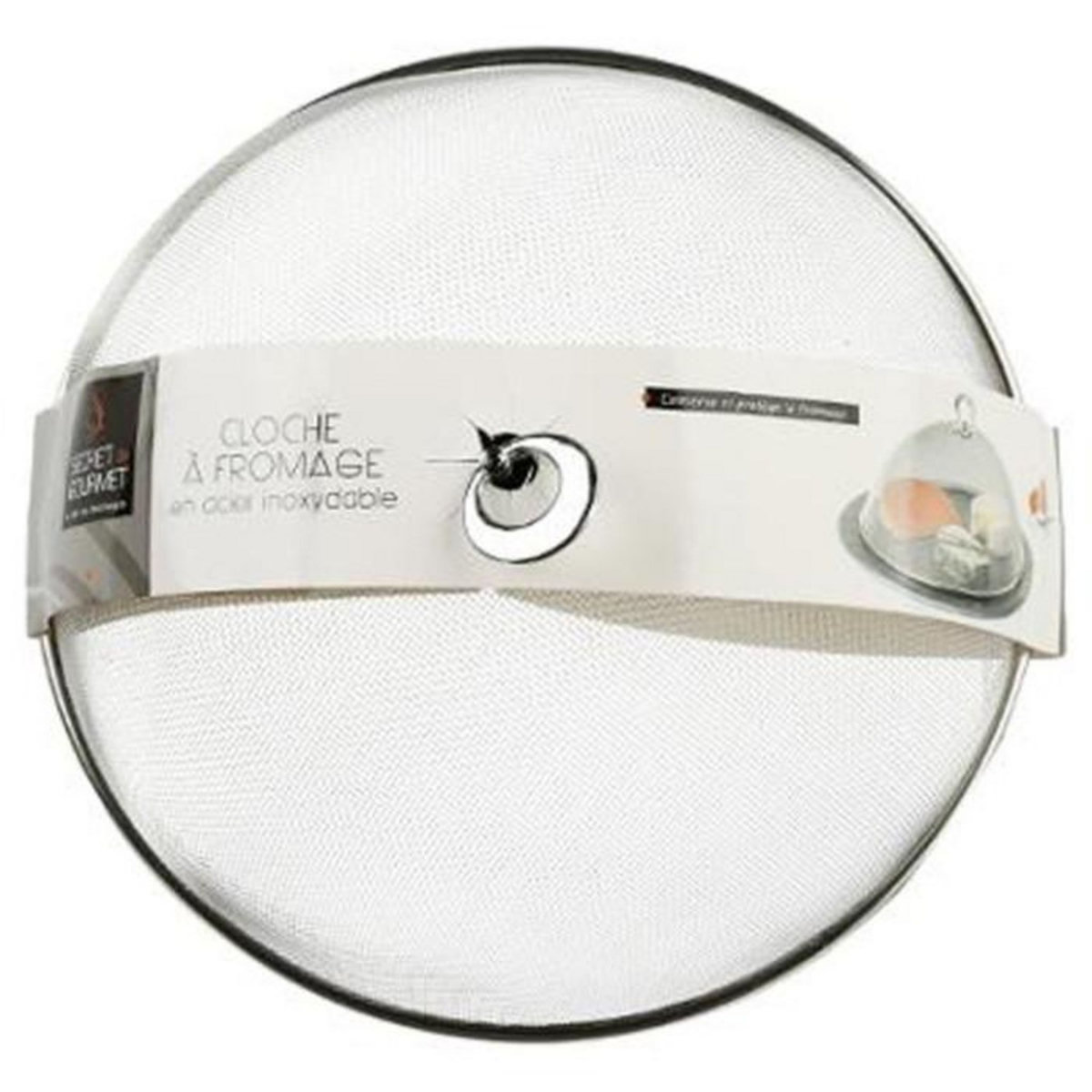 SECRET DE GOURMET Cloche à Fromage  Inox  30cm Argent
