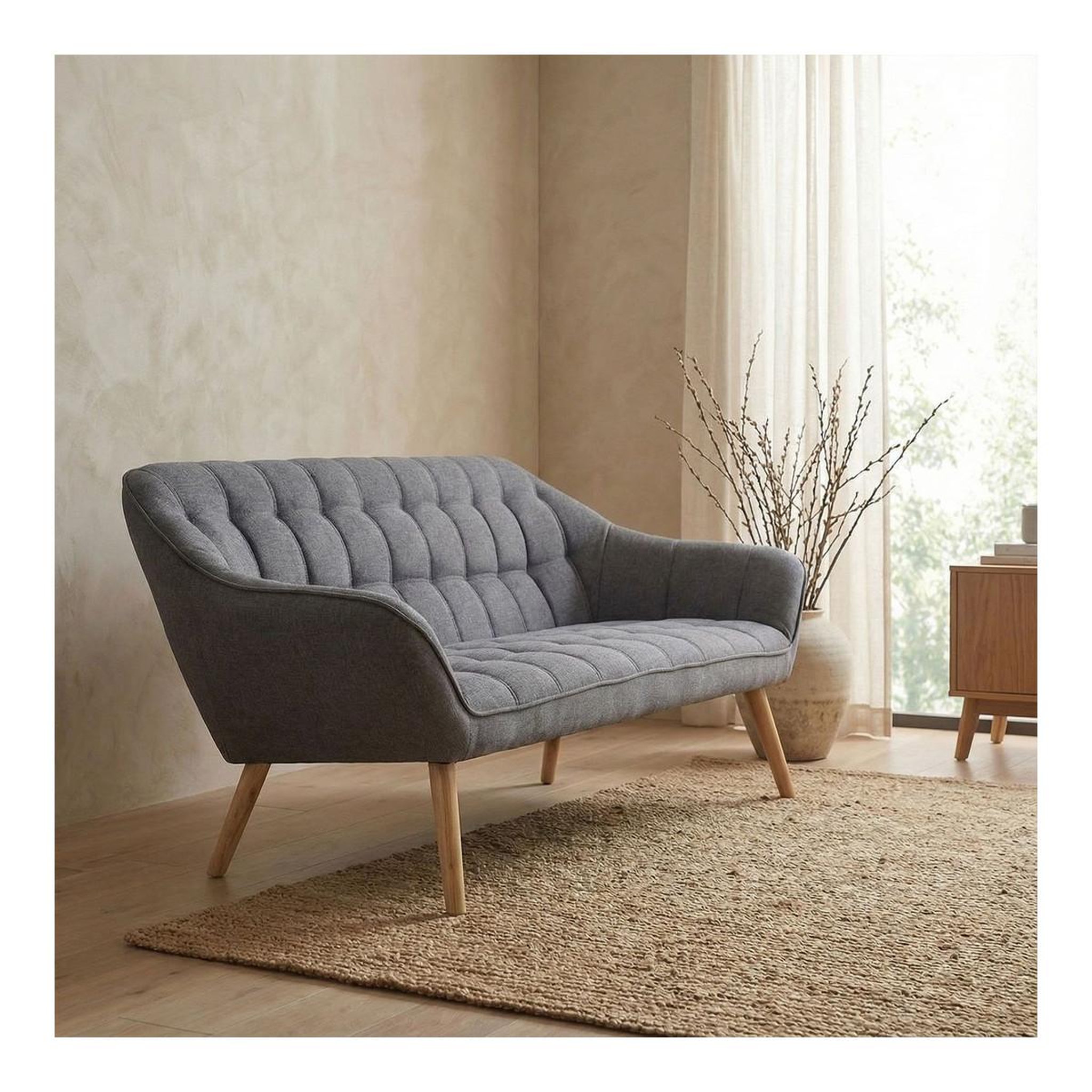 Voir la diapositive 6 : Paris Prix Canapé scandinave 3 places  laos  173cm gris