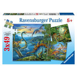 RAVENSBURGER Puzzles 3x49 pièces Fascination des Dinosaures
