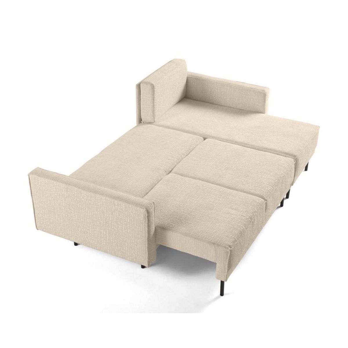 LISA DESIGN Charlie - canapé d'angle réversible 4 places - convertible avec coffre - en tissu velours relief