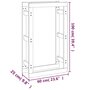 Voir la diapositive 6 : VIDAXL Support pour bois de chauffage Gris 60x25x100 cm Bois de pin