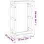 Voir la diapositive 6 : VIDAXL Support pour bois de chauffage Gris 60x25x100 cm Bois de pin