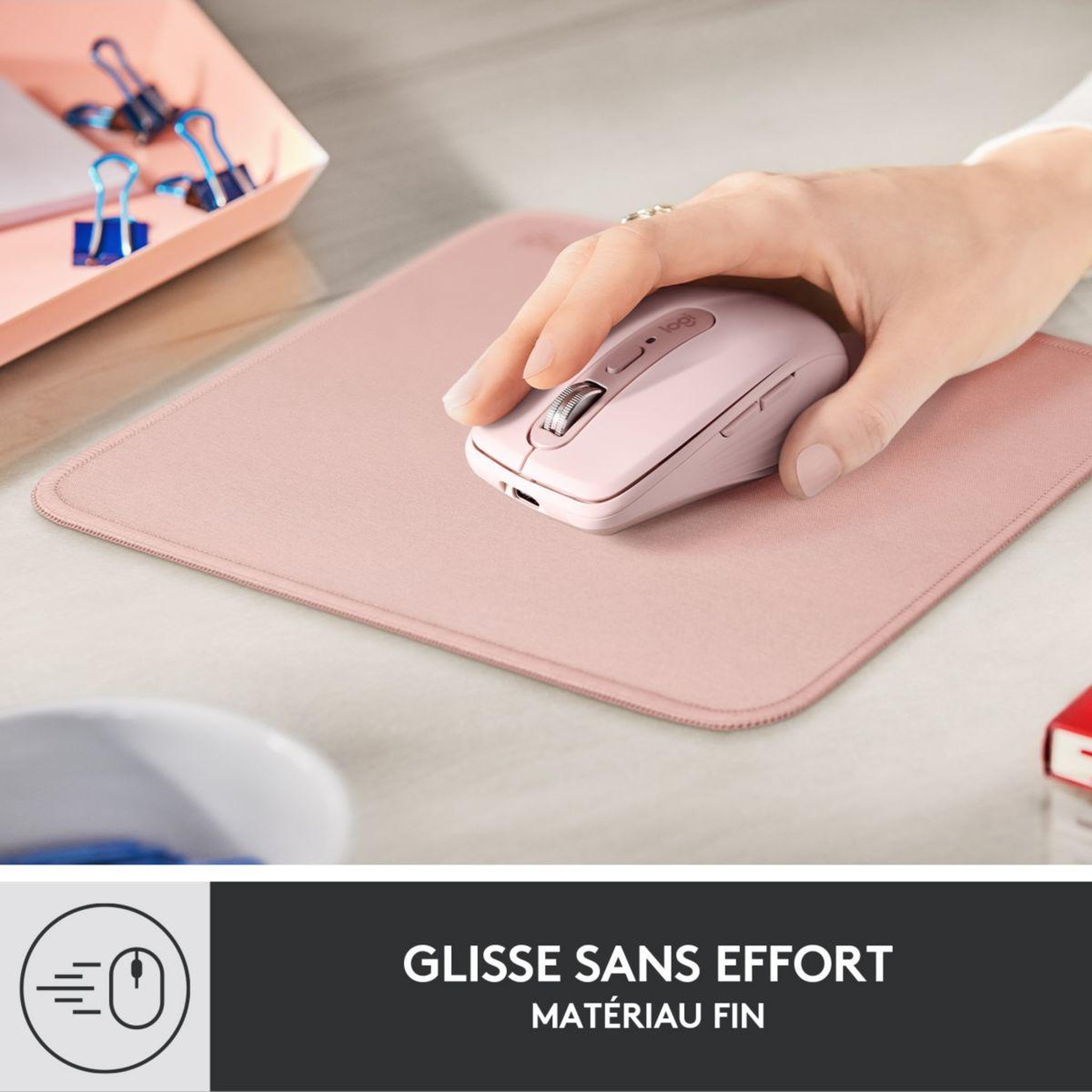 Voir la diapositive 2 : Logitech Tapis de souris souris - Rose