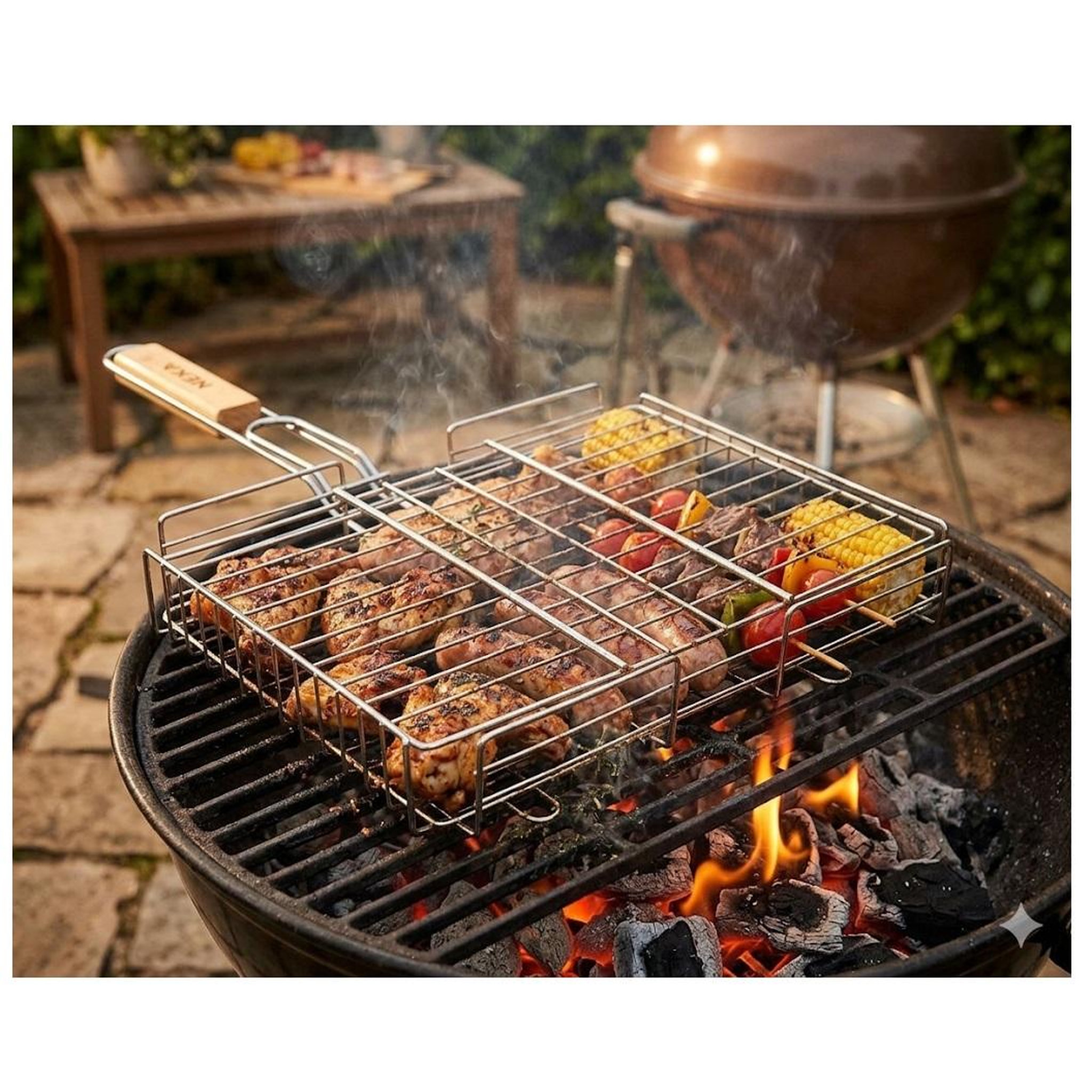 Voir la diapositive 2 : Eden Grille panier pour barbecue design et moderne