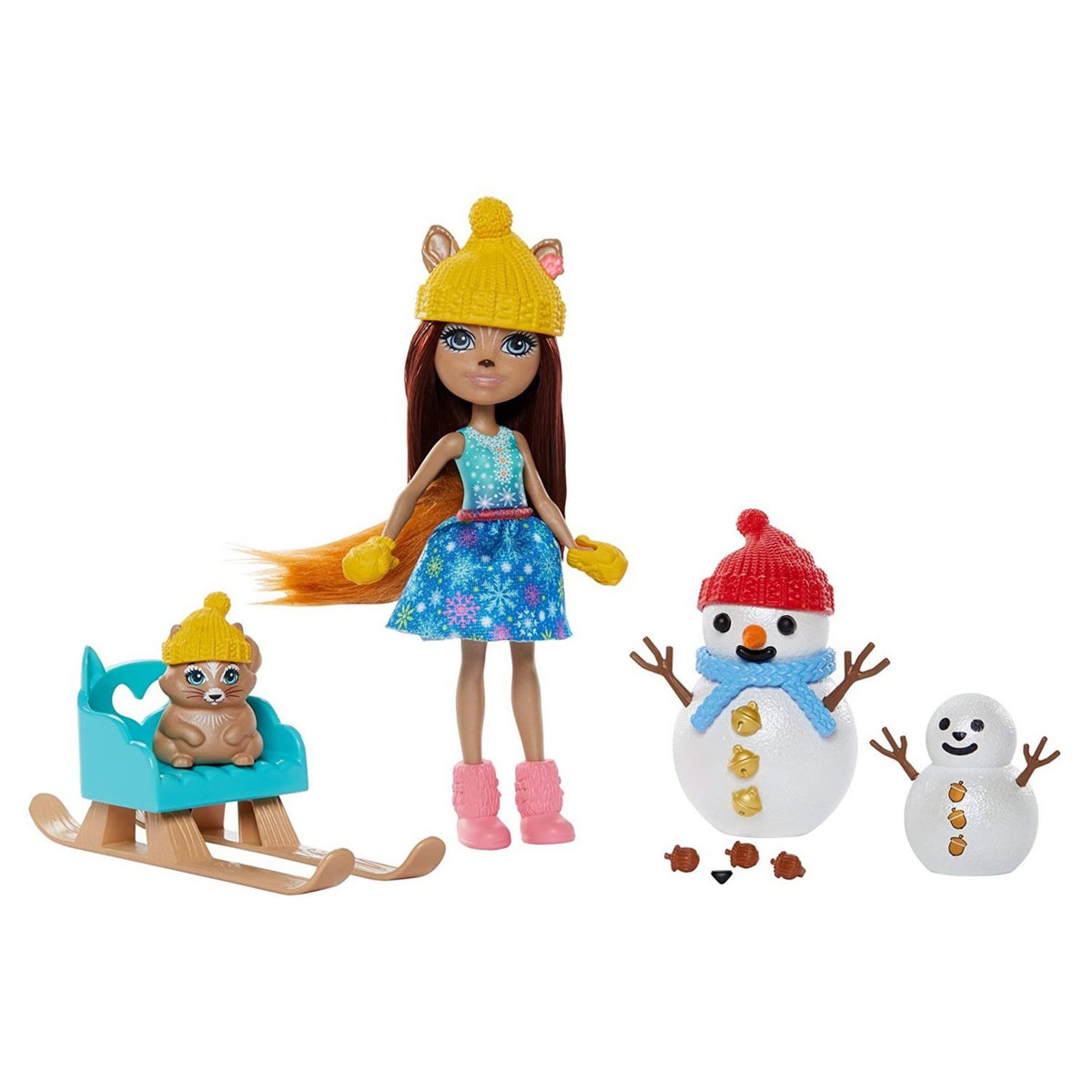 MATTEL Enchantimals Coffret - Concours de bonhomme de neige