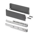 EMUCA SRL Tiroir extérieur Simplex 25kg hauteur 159mm -  profondeur 440mm -  acier -  Gris antracite