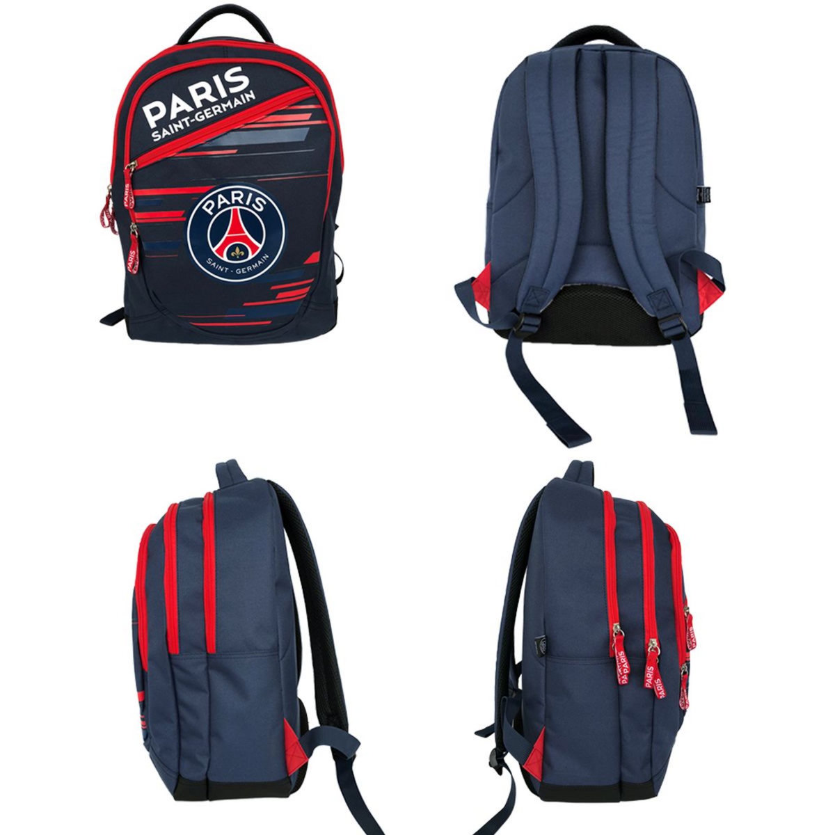Sac à dos 2 compartiments bleu et rouge PSG