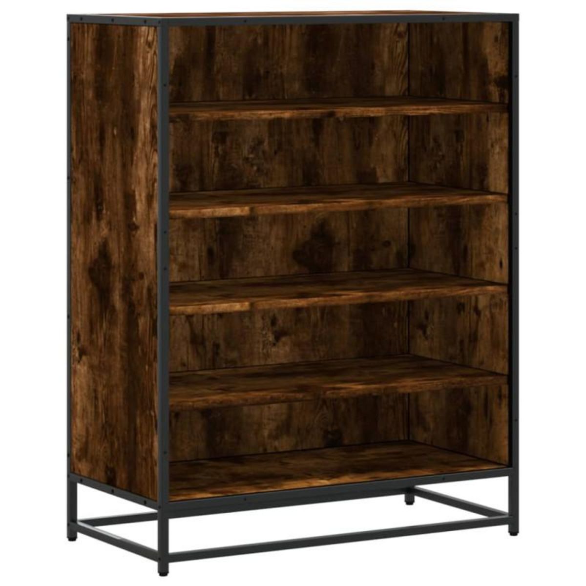 VIDAXL Meuble à chaussures chêne fumé bois d ingénierie et métal