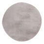 Voir la diapositive 1 : Paris Prix Tapis Uni Rond Doux à Poils Longs  Rabbit  Argent
