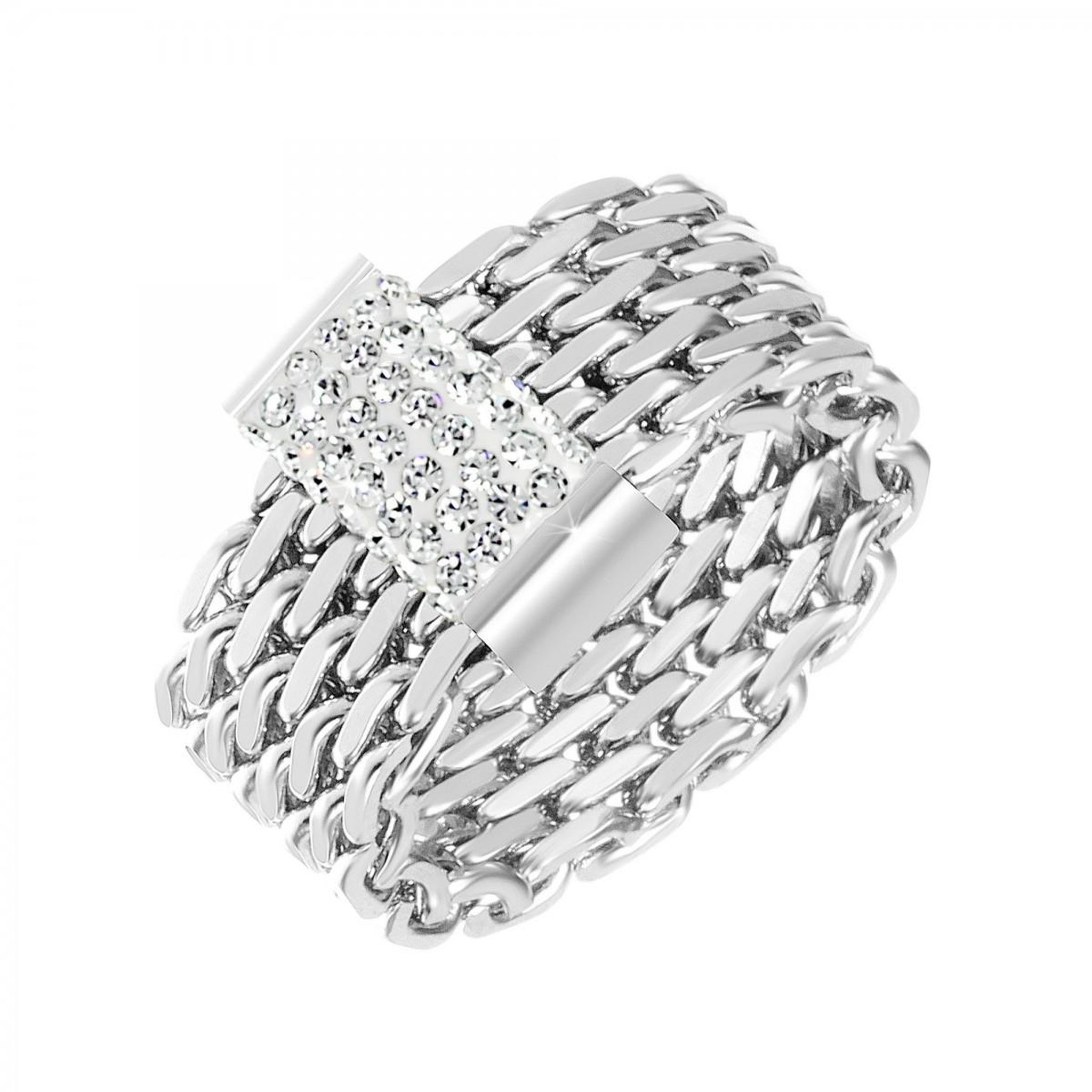 SC CRYSTAL Bague taille 54 par SC Crystal. Coloris disponibles : Gris