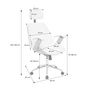 Voir la diapositive 4 : SWEEEK Chaise de bureau à roulettes décor bois courbé et simili cuir