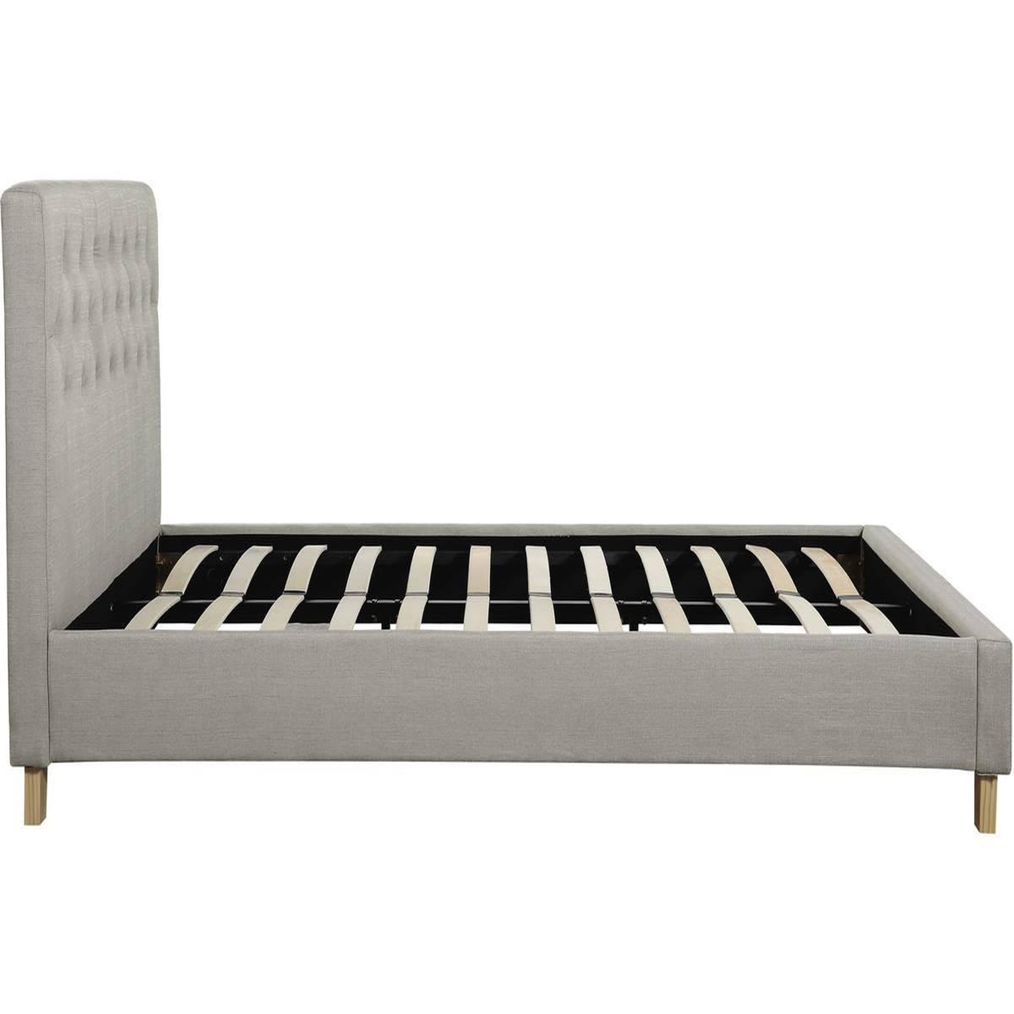 Voir la diapositive 3 : Habitat et Jardin Lit  emmy  - 160 x 200 cm - beige
