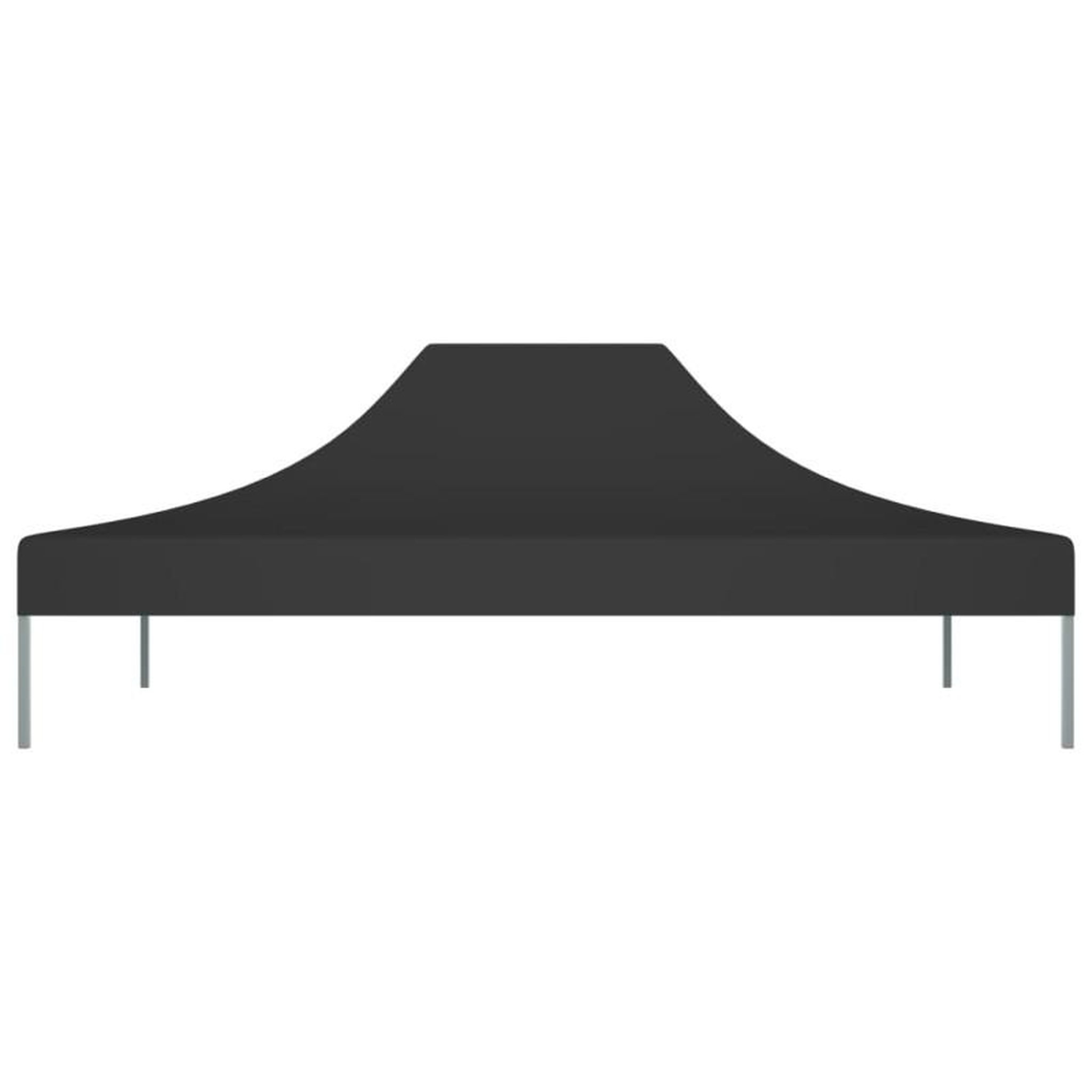Voir la diapositive 3 : VIDAXL Toit de tente de réception 4x3 m Noir 270 g m²