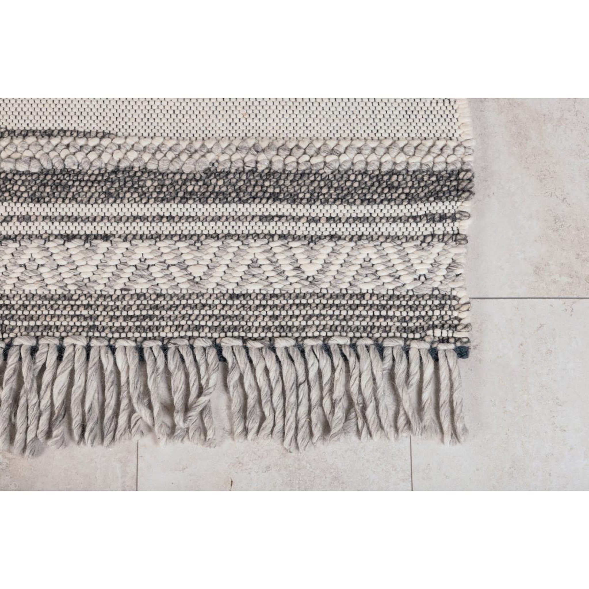 Voir la diapositive 5 : Paris Prix Tapis déco en laine  alwar  170x240cm gris foncé