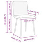 Voir la diapositive 6 : VIDAXL Chaises a manger lot de 4 Bleu Velours
