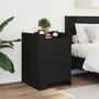 Voir la diapositive 3 : VIDAXL Table de chevet noir 45x50x65 cm bois d'ingenierie
