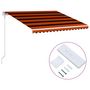 Voir la diapositive 2 : VIDAXL Auvent retractable automatique 400x300 cm Orange et marron