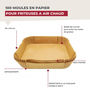 Voir la diapositive 3 : Fackelmann Ensemble de 100 Moules en papier pour air fryer carrés 20 cm Fackelmann Divers