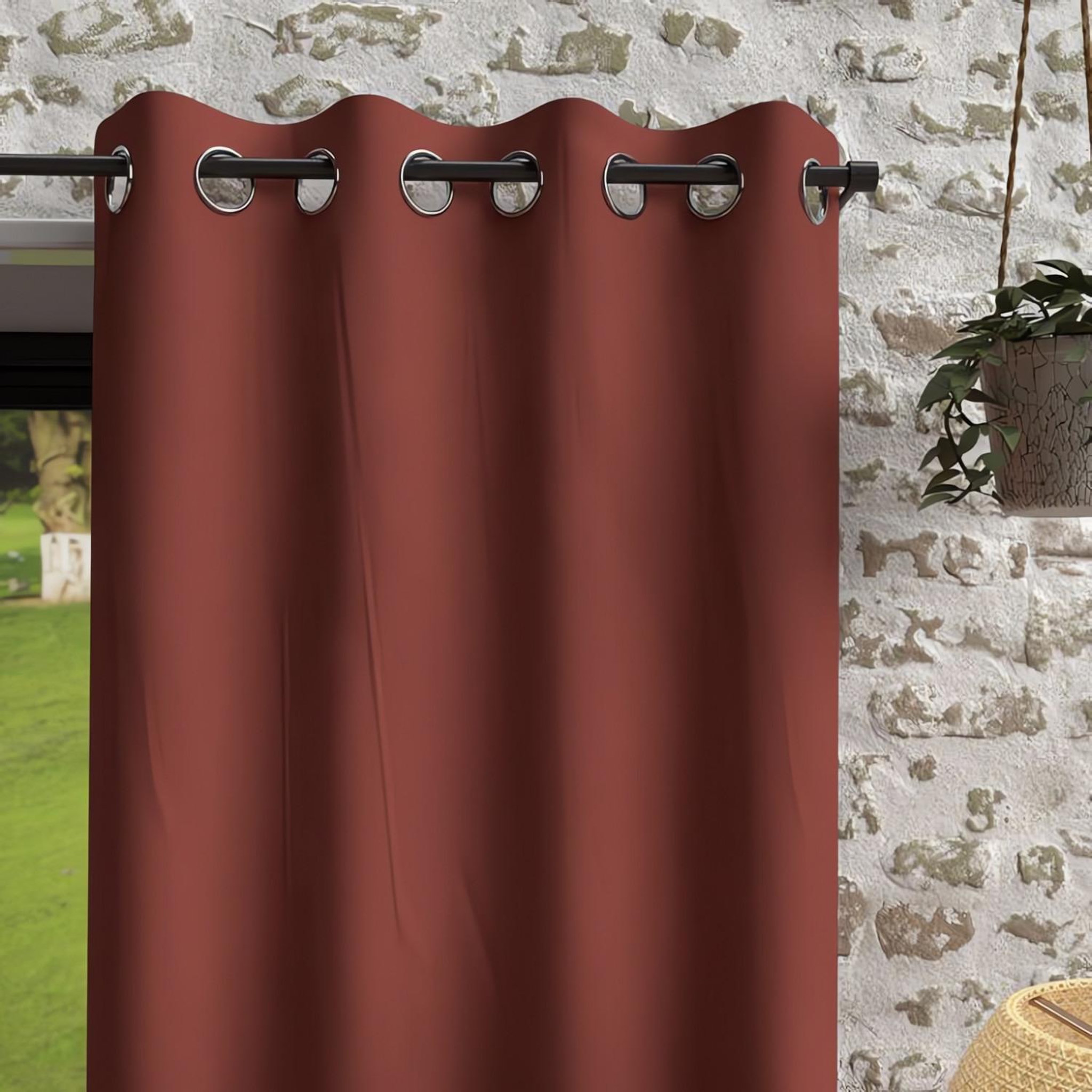 Voir la diapositive 1 : SOLEIL D'OCRE Rideau à oeillets en microfibre lavée BOHEME, par Soleil d'Ocre