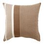 Voir la diapositive 1 : Paris Prix Coussin Déco Rayures  Mik  50x50cm Marron