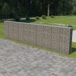 VIDAXL Mur a gabion avec couvercles Acier galvanise 600x30x150 cm