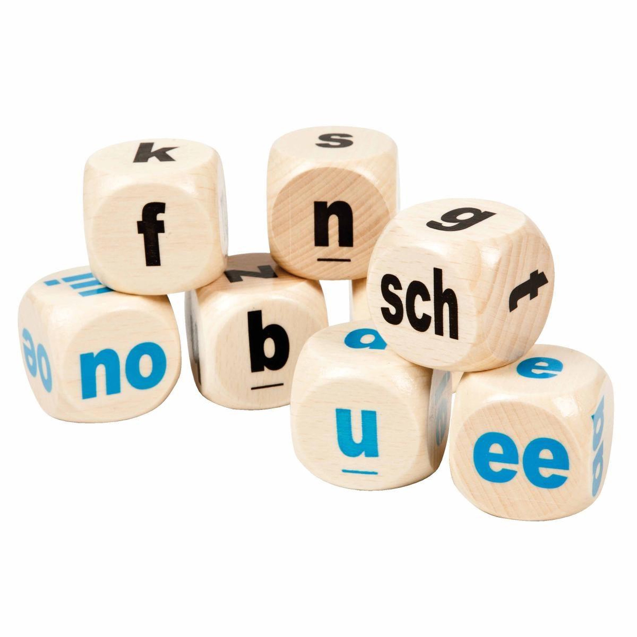 EDUCO Dé - lettres et graphèmes — 30 mm — 8 pièces