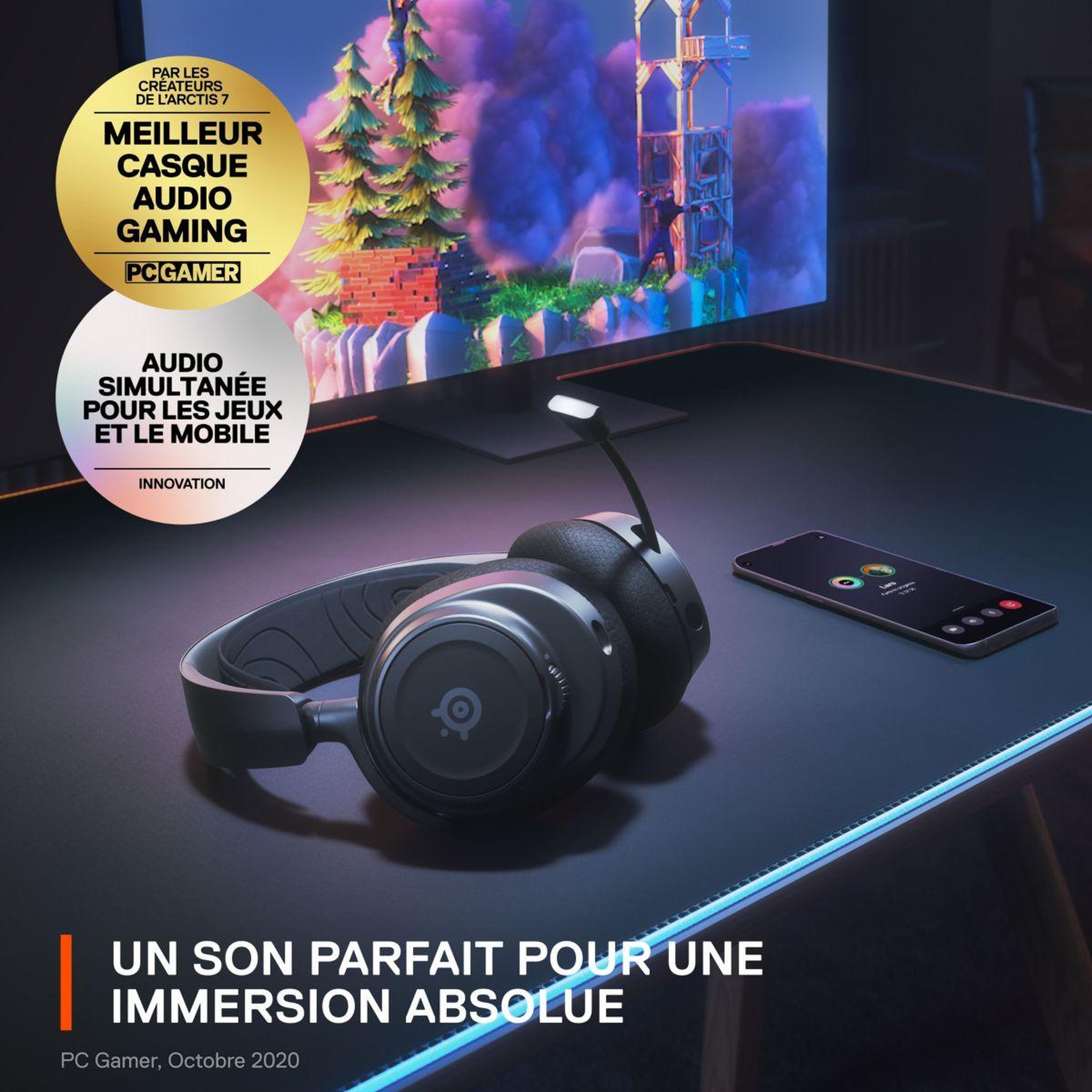 Voir la diapositive 3 : STEEL SERIES Casque gamer Arctis Nova 7