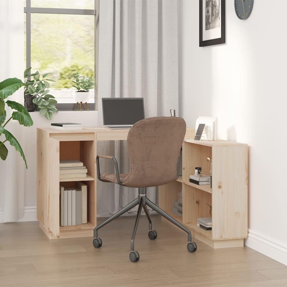 VIDAXL Bureau 110x50x75 cm Bois massif de pin