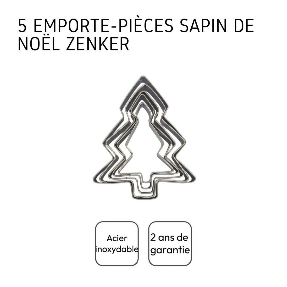 ZENKER Lot de 5 emporte-pièces de Noël en forme de sapin Zenker Emporte-pièces