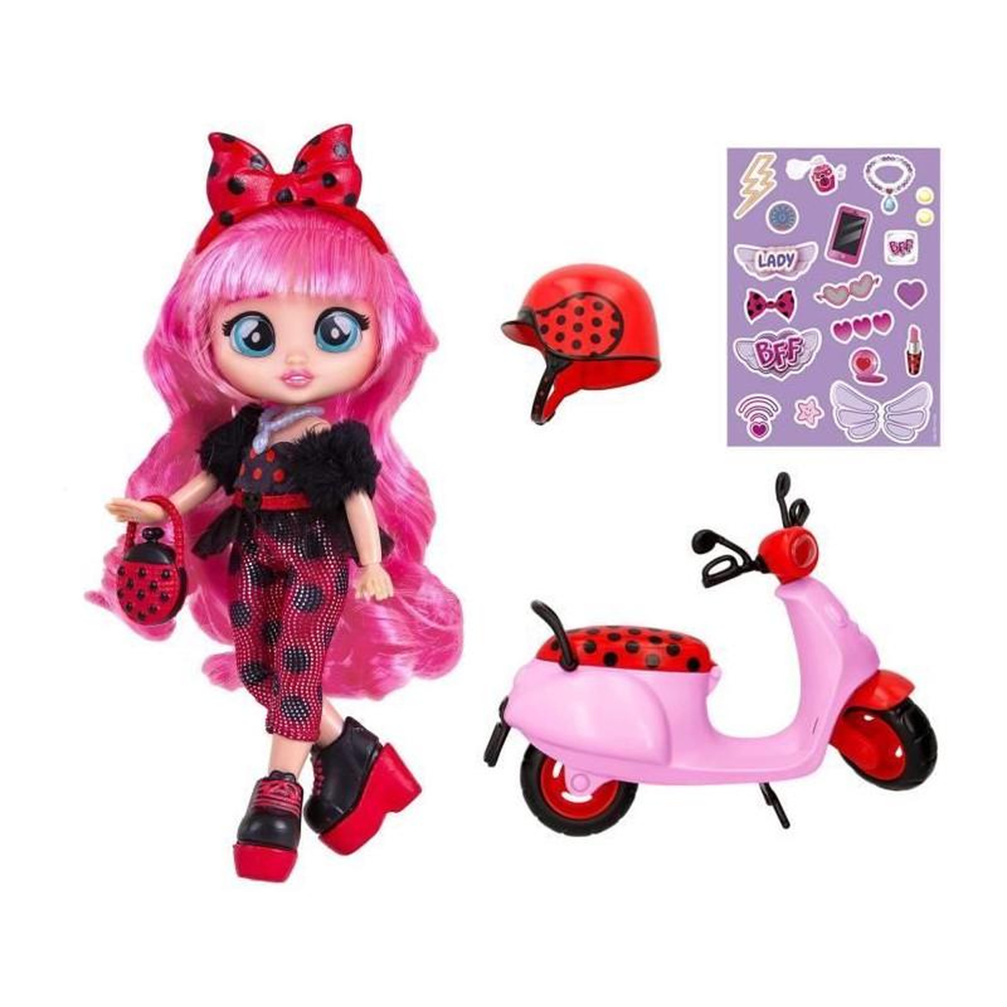 Voir la diapositive 3 : IMC Toys Poupée Cry Babies BFF Lady's - Scooter