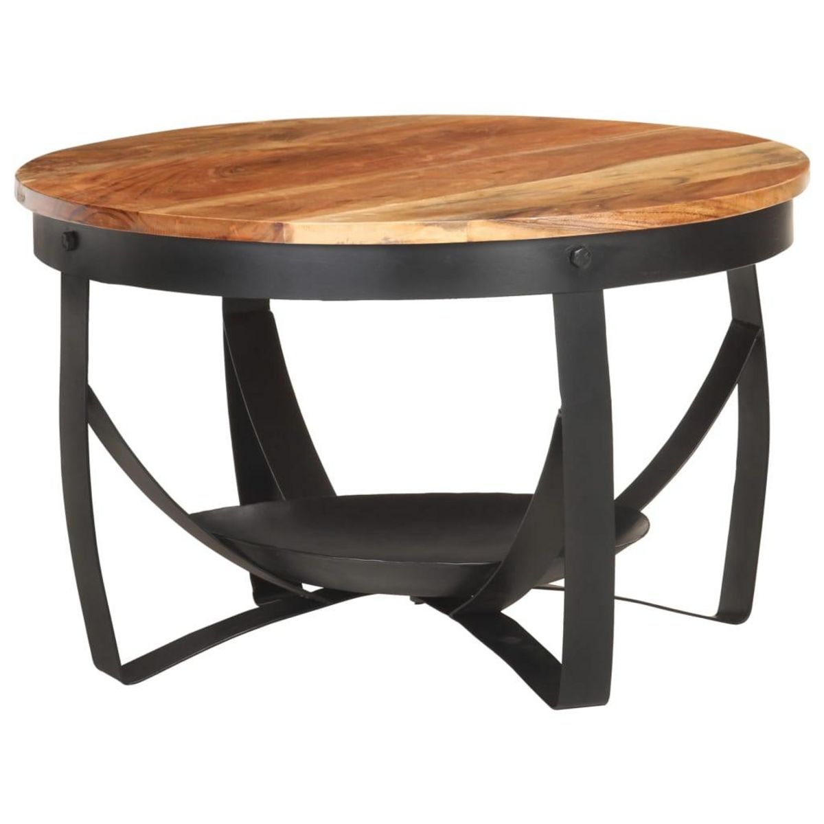 VIDAXL Table basse Ø68x43 cm Bois d'acacia solide