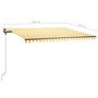 Voir la diapositive 6 : VIDAXL Auvent manuel retractable sur pied 450x300 cm Jaune et blanc