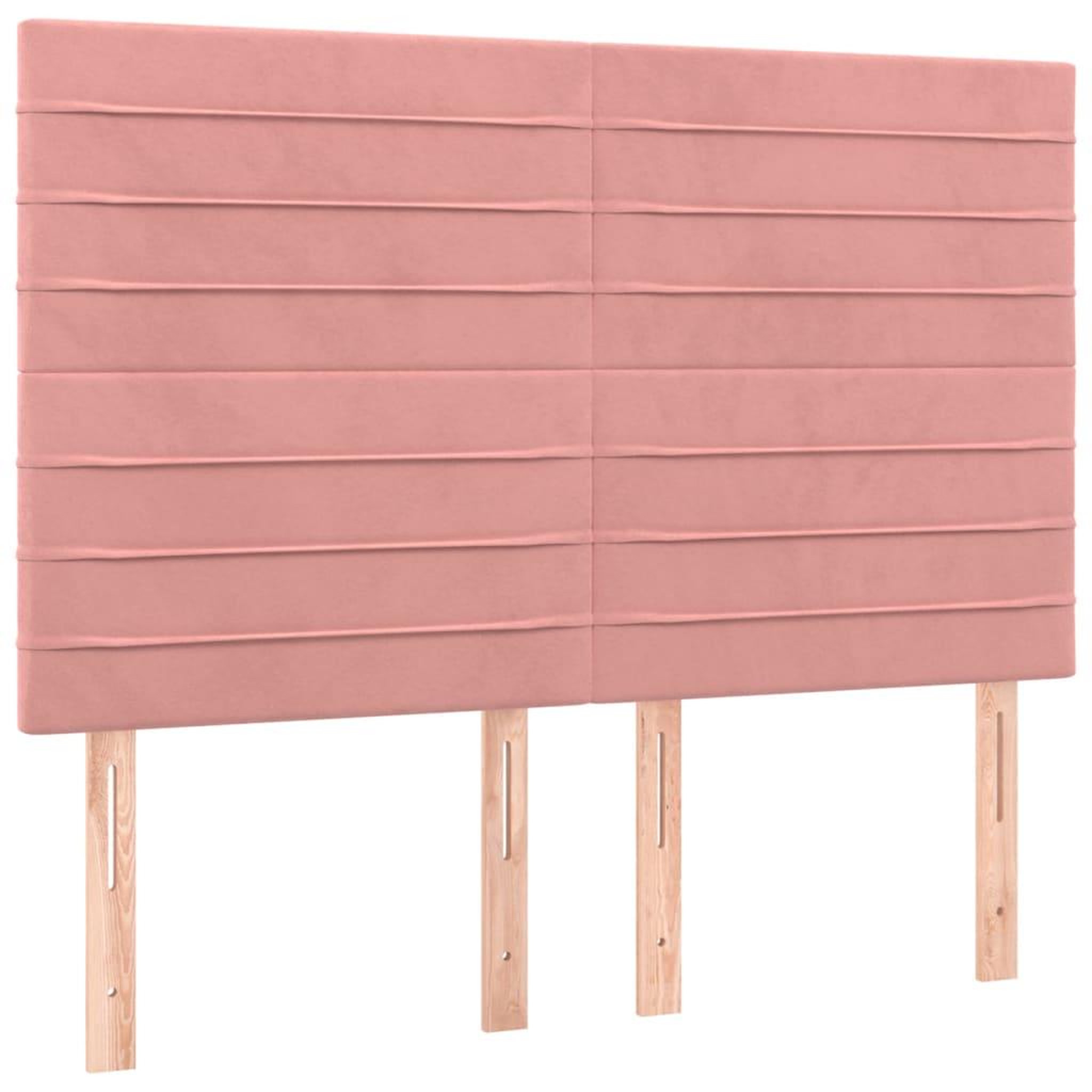 Voir la diapositive 4 : VIDAXL Tete de lit a LED Rose 144x5x118/128 cm Velours
