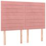 Voir la diapositive 4 : VIDAXL Tete de lit a LED Rose 144x5x118/128 cm Velours