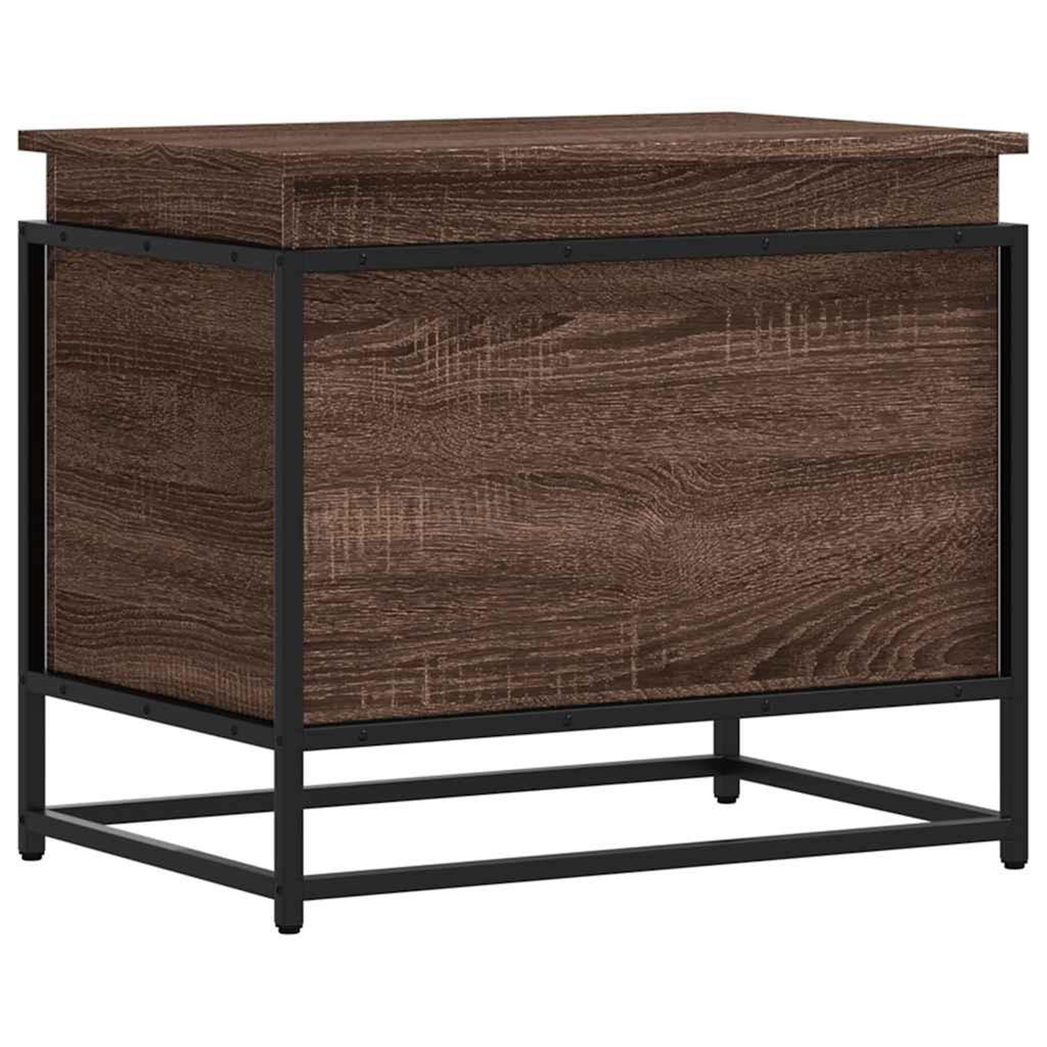 Voir la diapositive 2 : VIDAXL Boîte de rangement avec couvercle chene marron bois ingenierie