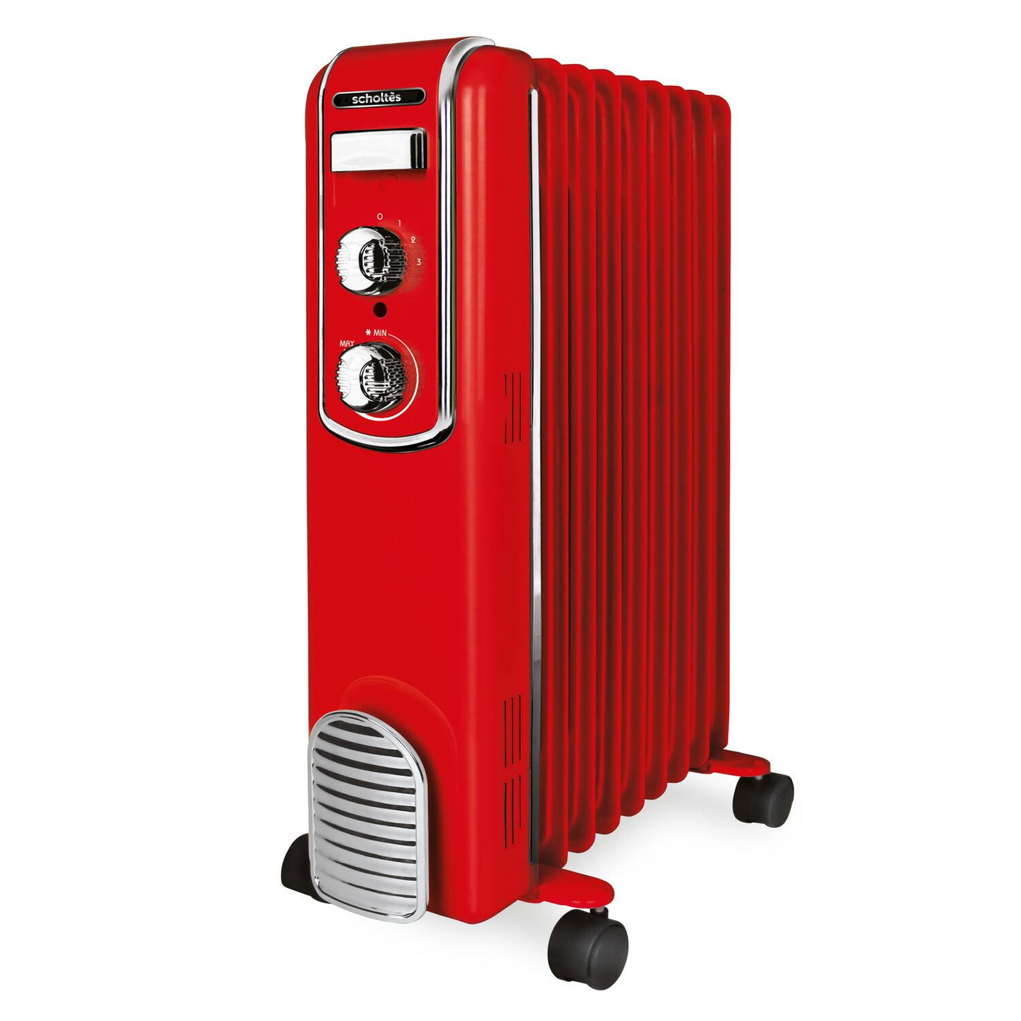Scholtes Radiateur bain d'huile 2000w rouge - SCHV709R
