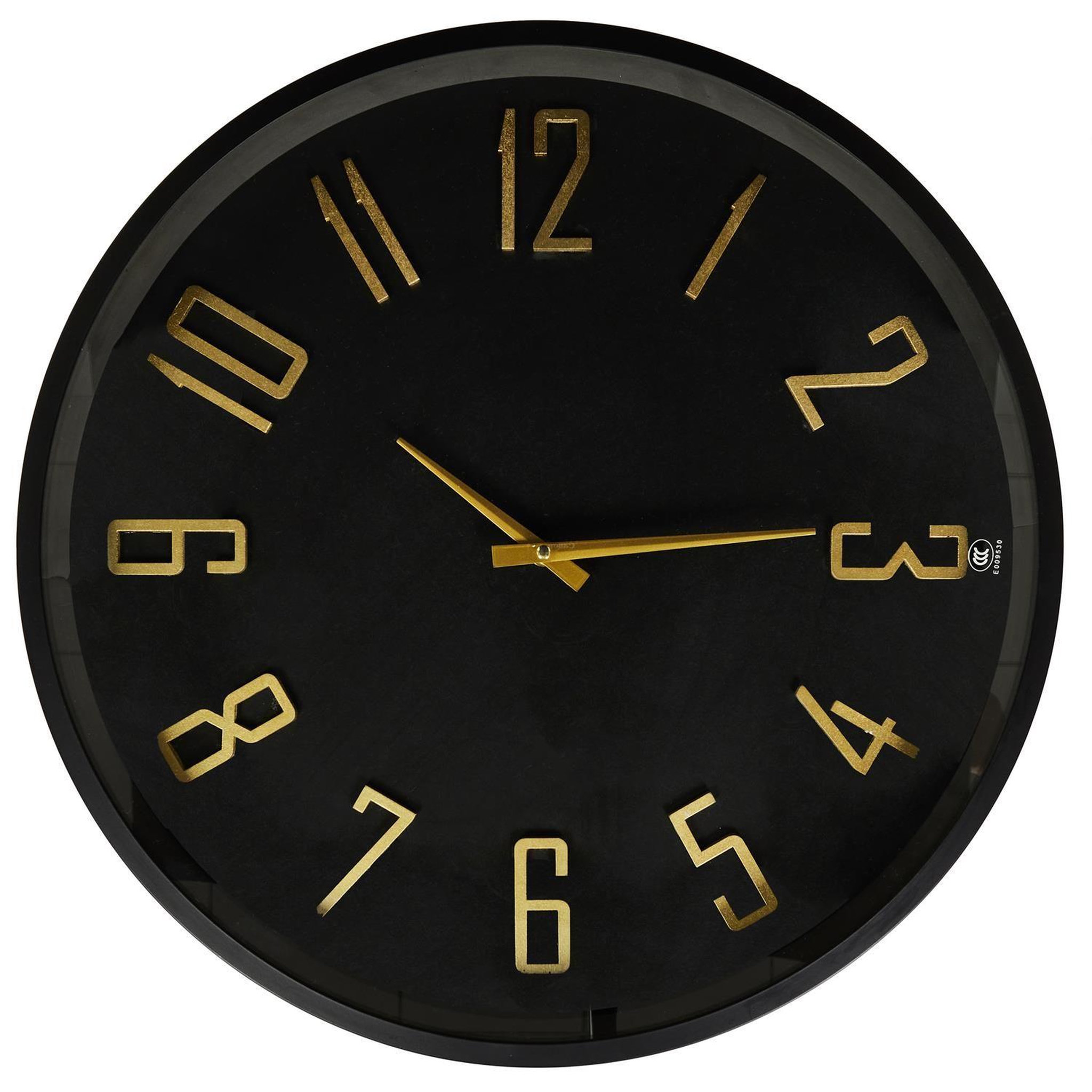 Voir la diapositive 3 : The Home Deco Factory Table d'appoint avec horloge - diam. 50 cm x h. 43,5 cm - noir