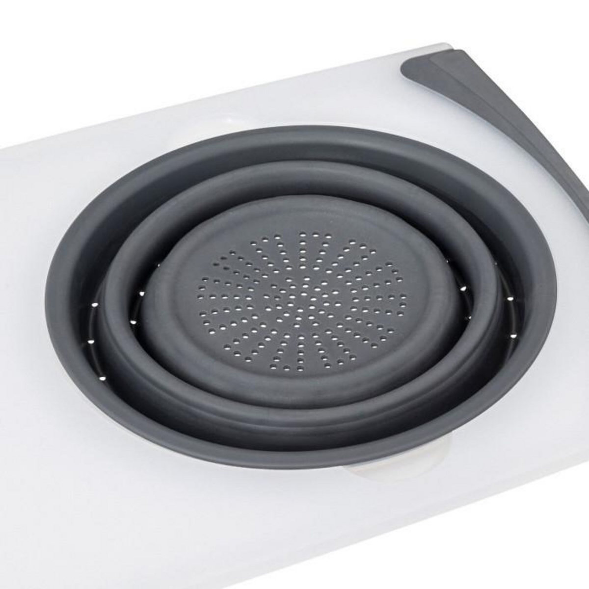 FIVE Planche à Découper Avec Passoire  2 en 1  50cm Gris