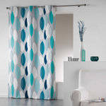 Paris Prix Rideau Imprimé  Leafy  140x240cm Bleu