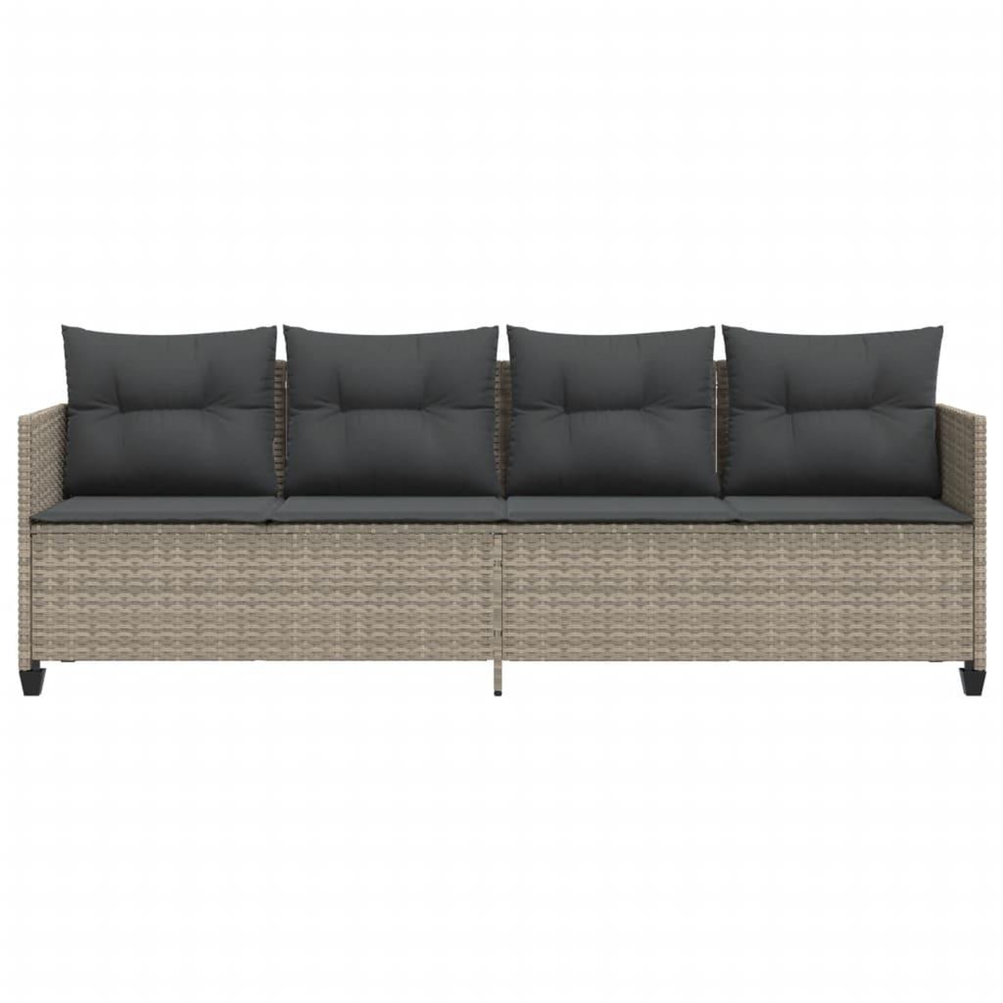 Voir la diapositive 4 : VIDAXL Chaise longue avec coussins gris clair resine tressee