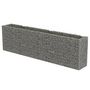 Voir la diapositive 2 : VIDAXL Lit sureleve a gabion Acier galvanise 360x50x100 cm