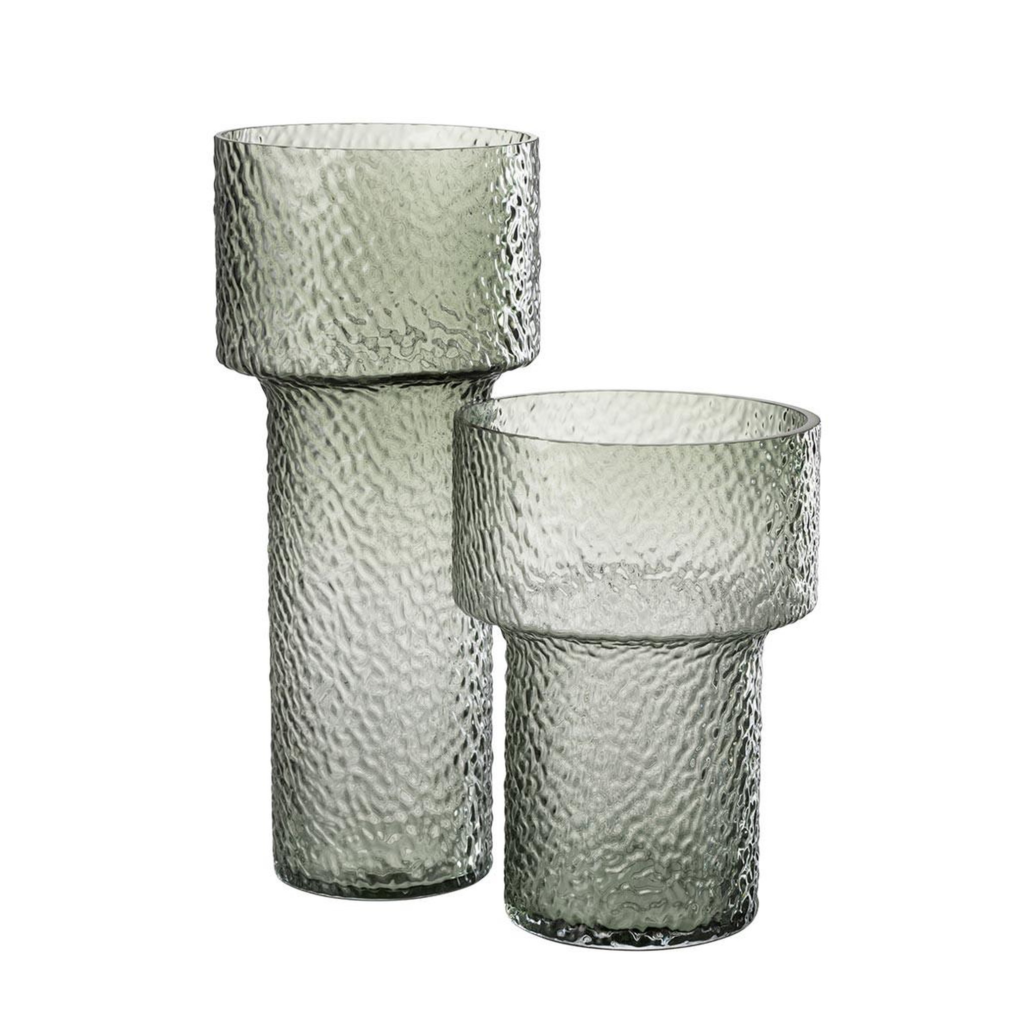 Voir la diapositive 2 : J-LINE Vase design en verre  betty  45cm vert