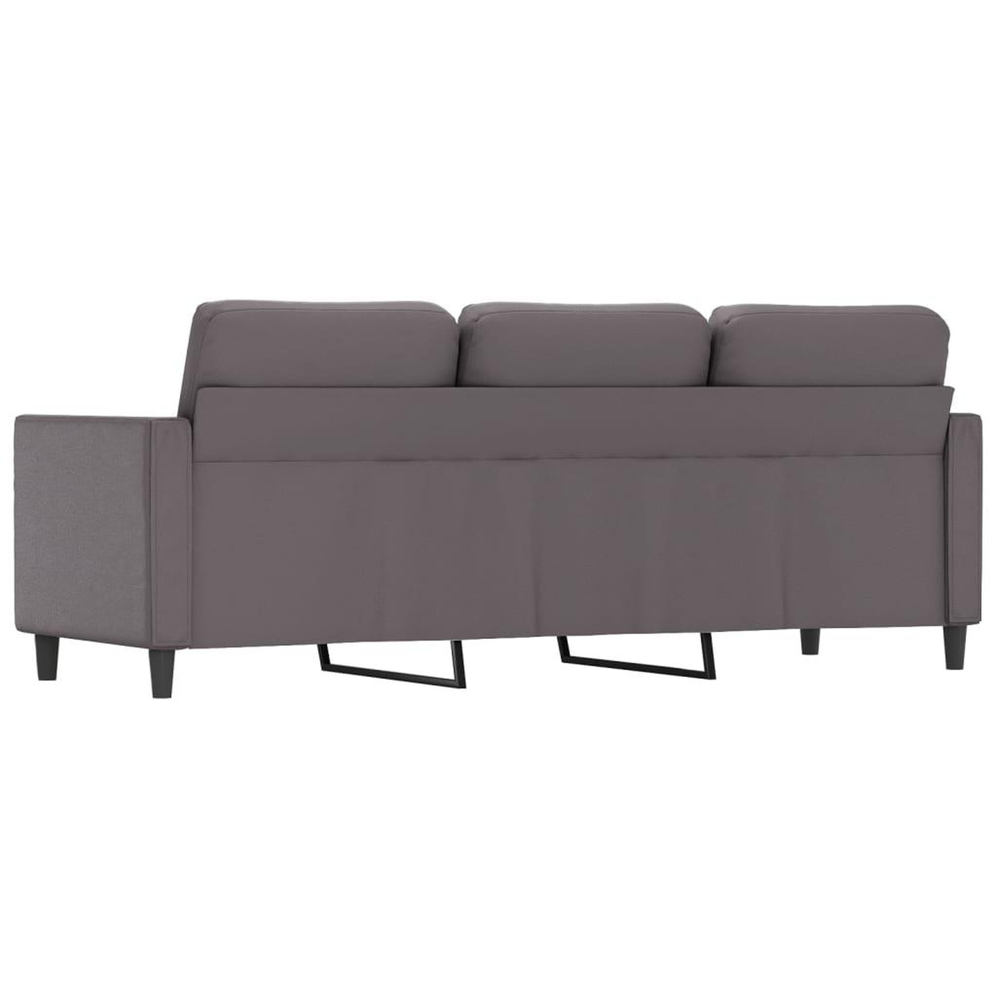 Voir la diapositive 5 : VIDAXL Canape a 3 places Gris 180 cm Similicuir