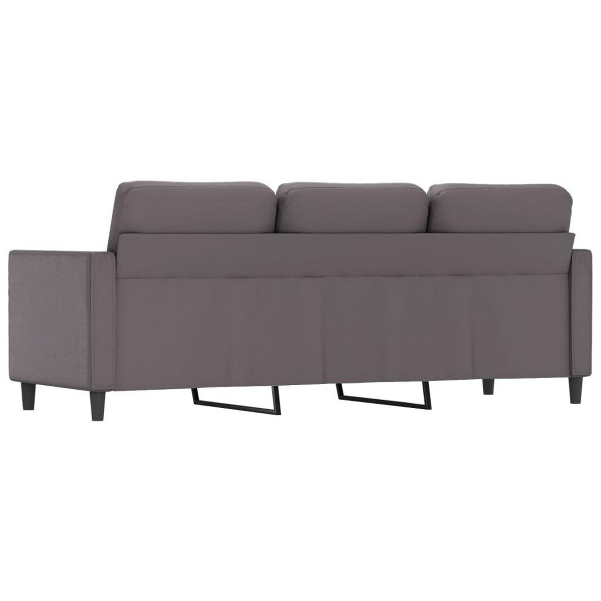 VIDAXL Canape a 3 places Gris 180 cm Similicuir