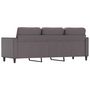Voir la diapositive 5 : VIDAXL Canape a 3 places Gris 180 cm Similicuir