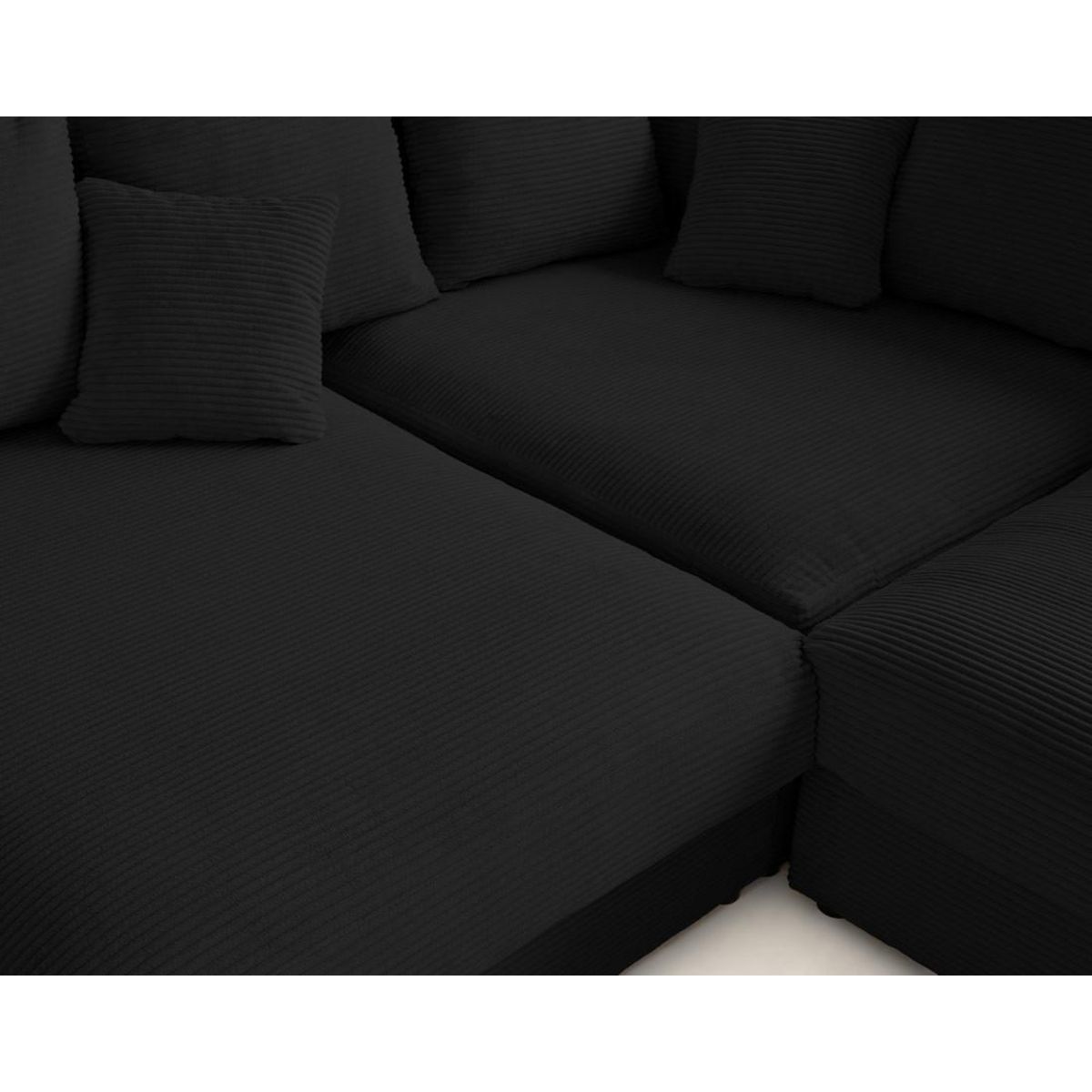 LISA DESIGN Aspen - canapé d'angle réversible 5 places - assise profonde - en velours côtelé