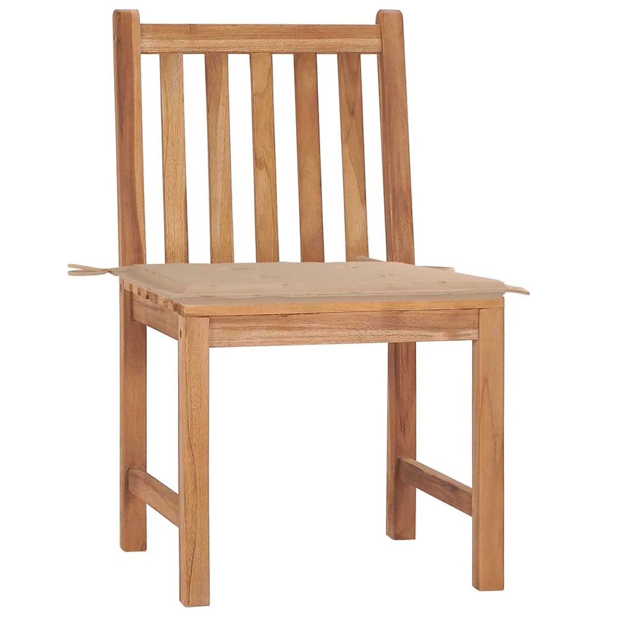 Voir la diapositive 2 : VIDAXL Chaises de jardin lot de 2 avec coussins Bois de teck massif