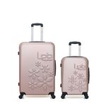 LES P'TITES BOMBES LPB LPB LUGGAGE - Lot de 2 - Valises grand format et cabine ELEONOR. Coloris disponibles : Gris