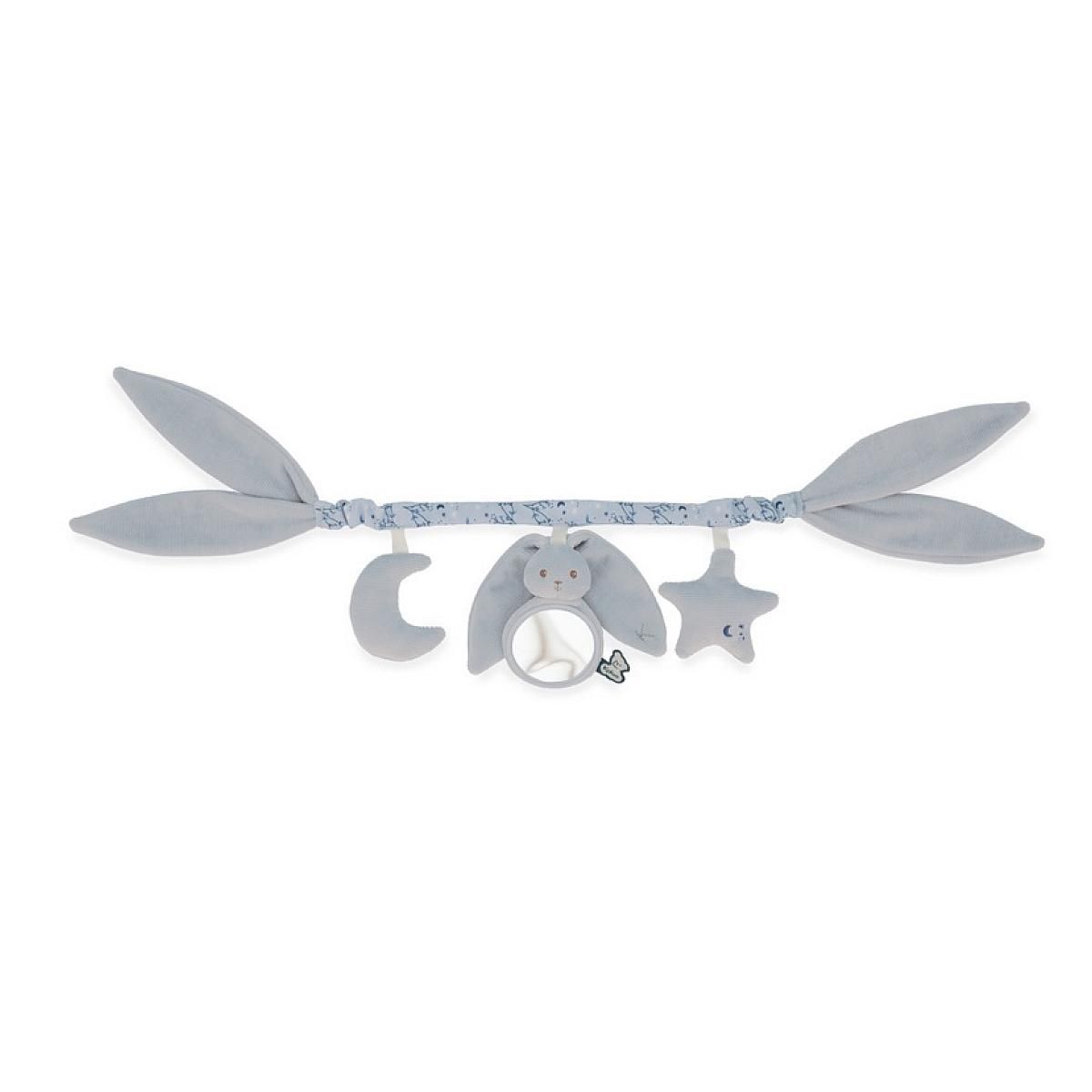 Kaloo Chaîne d'Activités Lapinoo Bleu pour Poussettes et Cozy avec Miroir et Hochets